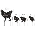 thumbnail image 2 of Lin's Wood Outdoor Metal Garden Decor, Chicken Yard Art Garden Estatuas de metal Decorativo Jardín Decoración Césped Camino Acera Jardín - Estilo retro europeo TUNC Sencillez, 2 of 5