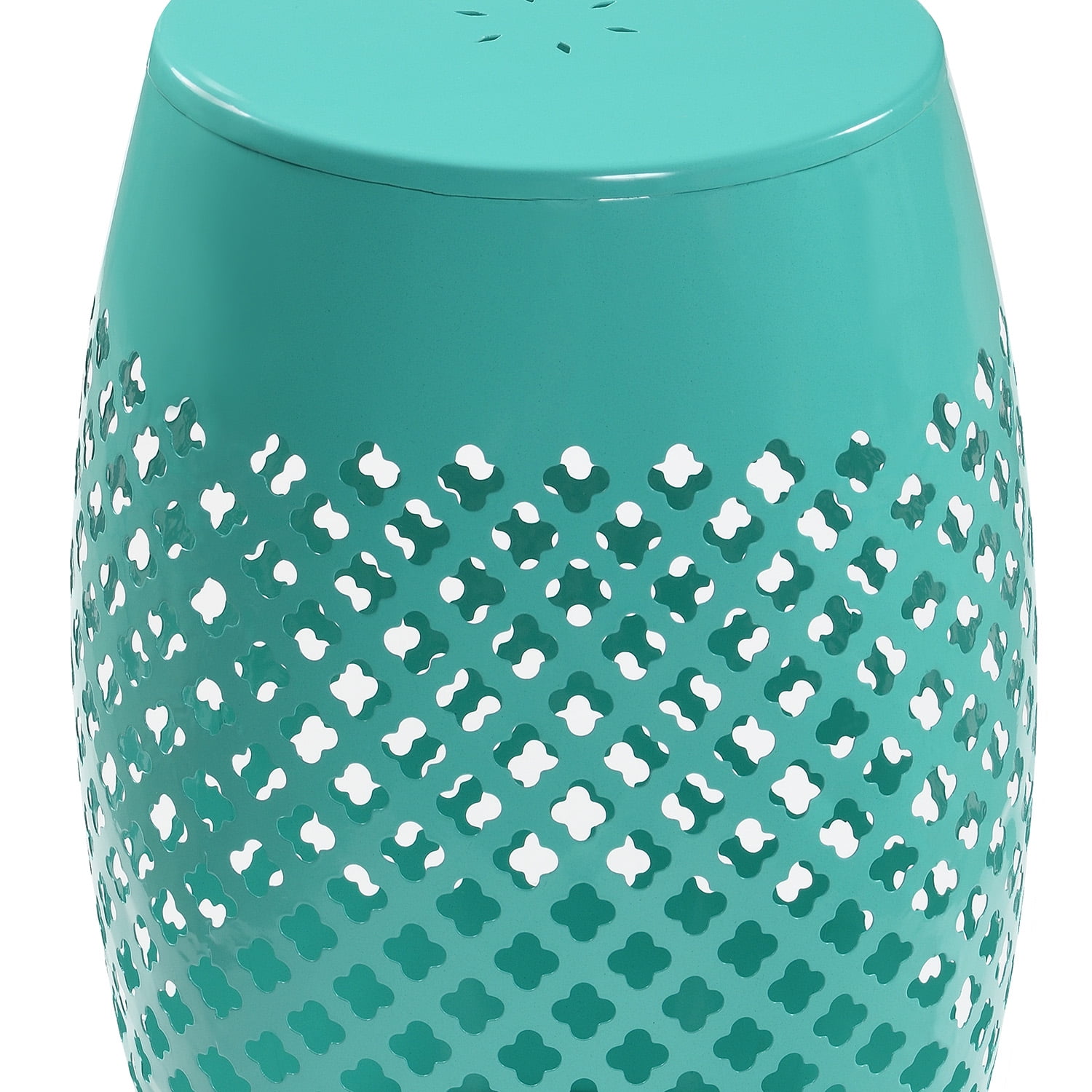 AC Pacific Powder Coated Iron Outdoor Green Side Table
