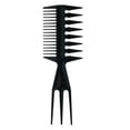thumbnail image 1 of Retro Women Men Oil Head Styling Hairbrush Double-Sided Wide Tooth Hair Comb Pick Fish Bone Shaped Fork Salon Hairdressing Tool, 1 of 15