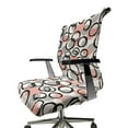 thumbnail image 6 of Ambesonne Geometric Office Chair Cover Stretchable High Back, Brushstroke Circle Art, Blush Grey, 6 of 6