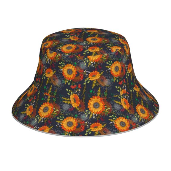 Rocae Sunflowers for reflective Bucket Hat for Men Women Summer Beach Travel Summer Cap