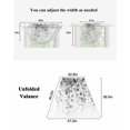 thumbnail image 6 of Waterfall Valances for Windows, Grey Eucalyptus Kitchen Sheer Valance Curtains, Spring Botanical Weeping Plant Aesthetic Rod Pocket Elegant Swag Valances for Living Room Bedroom, 47.2"x38.5", 3 Panel, 6 of 8