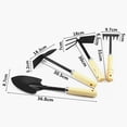thumbnail image 2 of Graflsoa Compact Wooden Handle Gardening Tools Set for Kids - Mini Rake, Trowel, and Hoe for Planting, Weeding, and Soil Cultivation, 2 of 7