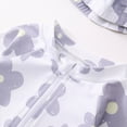 thumbnail image 5 of TOWED22 Long Sleeve One Piece Ruffle Swimsuit for Toddler Girls Baby Girl Rashguard Shirt with UPF 50+ Sun Protection White,5-6 Y, 5 of 9