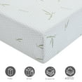 thumbnail image 3 of 10 inch Mattress Full Size, Memory Foam Mattress Green Tea Gel Infused with Bamboo Knit Cover, Made in USA, 3 of 9