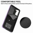 thumbnail image 4 of TECH CIRCLE Case for Samsung Galaxy S21 FE 6.4", [Built-in 2 Micro-SIM Card Slots] Slim Soft Shockproof Protective Cover with Ring Holder Stand + Card Holder Pocket + Eject Pin Holder - Lavender, 4 of 8