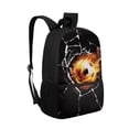 thumbnail image 2 of Uorisanigo Children Fire Football Backpack School 5-15 Year Large Capacity School Bag Backpack for Girls Boys Universal Fit Preschool, Elementary, Kindergarten17 Inch), 2 of 6