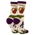 thumbnail image 3 of Oooh Yeah Women's Colorful Funny Crew Socks, Mardi Party, Silly Crazy Dress Socks, 3 of 3