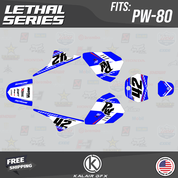Kalair GFX Graphics Kit for Yamaha PW80 (1990-2008) Lethal Series