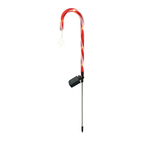 

Outdoor Christmas Decorations Candy Bar Solar Cane Lamp Outdoor Waterproof Christmas Decorations Courtyard Party Christmas Decorations 3 Pack
