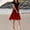 Red, variant on Ovbmpzd Business Casual Dress for Women Satin Mini Black Dress V Neck Short Sleeve Dresses Womens Formal Dresses L