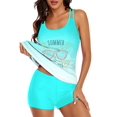 thumbnail image 3 of Cobear Two Piece Tankini Bathing Suits T-Back Blouson Swim Tops with Boy Shorts Summer Vacation Women Swimsuits Sporty Swimwear, 3 of 10