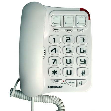 1 Big Button Phone - Big Button Phone with Speakerphone White