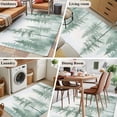 thumbnail image 5 of Watercolor Green Forest Area Rugs 2.7'x5', Washable Small Throw Rugs for Kitchen Bedroom, Misty Cloud Trees Art Indoor Outdoor Rug Non-Slip Low Pile Carpet Runner Reversible Floor Mats, 5 of 8