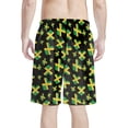 thumbnail image 2 of Binienty Jamaica Flag Heart Print Men's Board Shorts, Lightweight Men's Swim Trunks Polyester Adjustable Waist Men's Beach Shorts S - 4XL, 2 of 4
