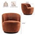 thumbnail image 7 of Kidol & Shellder Swivel Accent Chair Furry Round Barrel Chair 360 Degree Sofa Club Armchairs for Living Room Bedroom, Caramel, 7 of 7