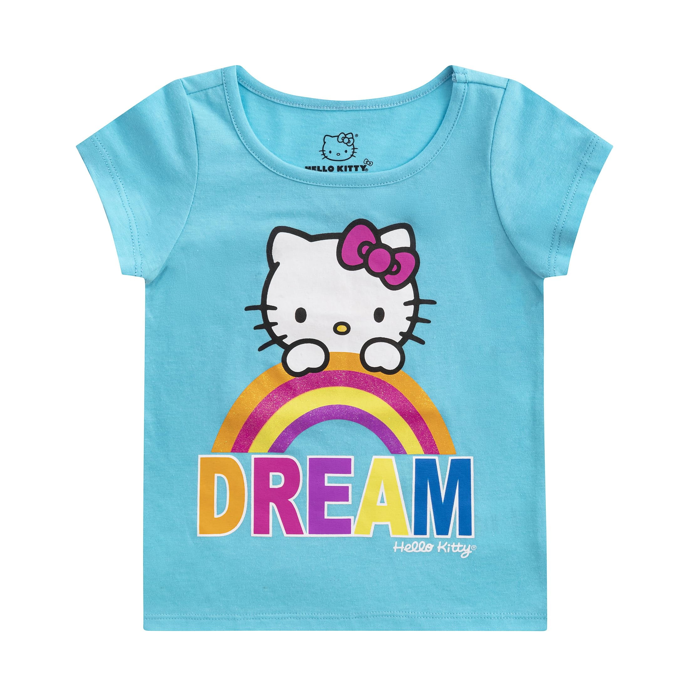 Hello Kitty Sanrio Short Sleeve T-Shirt (Girls), 4 Pack, Sizes 2T-12