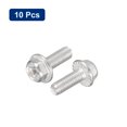 thumbnail image 3 of Uxcell M5x14mm Phillips Hex Head Flange Bolts, 10 Pack 304 Stainless Steel Screws, 3 of 5