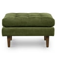 thumbnail image 2 of Poly and Bark Napa Velvet Ottoman in Distressed Green, 2 of 10