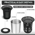 thumbnail image 5 of STICCIO 30gal Commercial Outdoor Trash Can, Heavy-Duty All-Weather Metal, Rust-Proof Waste Receptacle for Parks Streets Patios Public Spaces, 5 of 6