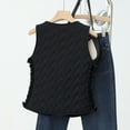 thumbnail image 4 of yuCgh Women's Winter Fashion Casual Sleeveless Vest Outerwear Warm Cotton-Padded Lightweight Coat with Versatile Design for Layering and Style,Black L, 4 of 5