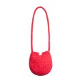 thumbnail image 1 of Bolso Hombro Cuerpo Cruzado para Mujeres Peluches Ovalos Óvalo Sólido Modernas Pelusa Esponjosa Compra Viajes, 1 of 9