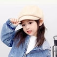 thumbnail image 4 of Lifetechs Children Beret Short Brim Newsboy Cap Autumn Winter Cap Girls Octagonal Cap, 4 of 8