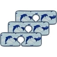 thumbnail image 2 of 3 Pcs SKYSONIC Faucet Absorbent Mat Dolphins Couple in The Sea Washable Counter Drying Pads Behind Faucet for Kitchen Bathroom, 2 of 7