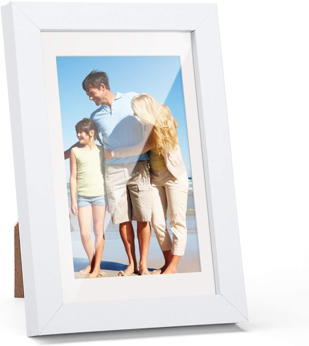 Table Top Display and Wall Mounting MDF Wood Ideal Gift to Family and Friends TWING 4x6 Picture Frame Gold Displays 3.5x5 Photo Frame with Mat or 4x6 Inch Without Mat Shatter-Resistant Plexiglass