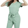 thumbnail image 5 of Aofany Scrub Sets for Woman Plus Size Nursing Uniforms Stretchy V Neck Jogging Scrub Pants and Tops Medical Scrubs Womens Scrub Sets Tall Scrubs Sets, 5 of 5