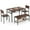 Brown, variant on Costway 4 PCS Dinette Set for Small Place Breakfast Nook Modern Dining Table with 2 Chairs Grey
