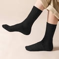thumbnail image 5 of qelini Thick Crew Socks for Women Plus Size Warm Cozy Mid Calf Socks Fall Winter Floor Socks Solid Color Socks, 5 of 8
