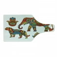 thumbnail image 1 of Hamsa Cutting Board, Savannah Animals Paisley and Hamsa Hand Pattern with Orient Ornate Malaysian, Decorative Tempered Glass Cutting and Serving Board, Wine Bottle Shape, Multicolor, by Ambesonne, 1 of 1