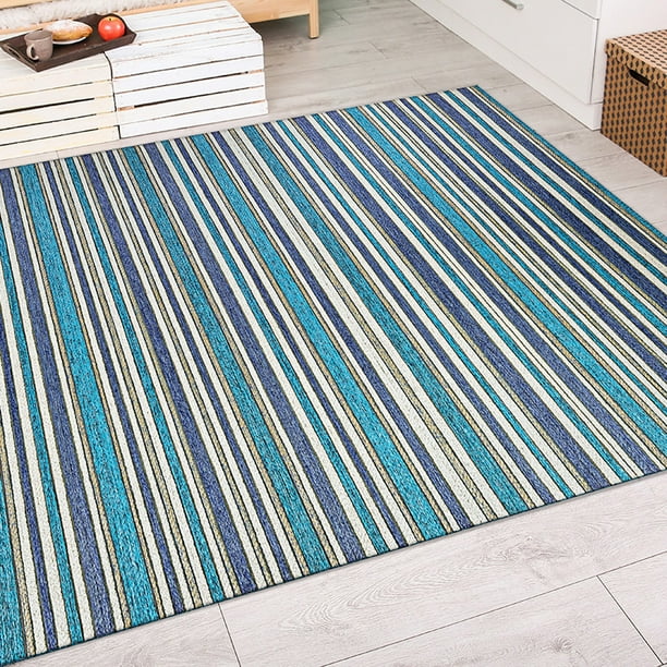 Couristan Cape Brockton CobaltTeal Indoor/Outdoor Area Rug Walmart