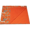 thumbnail image 3 of Indian Traditional Pure Cotton Jungle Print Kantha Quilt, Bed Cover Throw Animal Printed Kantha Quilts Multi Color, 3 of 4