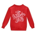 thumbnail image 3 of PMVFHDE Chandail en Molleton pour Filles Mode Décontractée Imprimé à Manches Longues Chandail à Capuchon Rouge Melon D\'eau,160, 3 of 5
