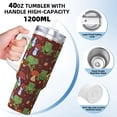 thumbnail image 3 of Bingfone Frogs and Mushrooms for 40 Oz Stainless Steel Travel Mug Double Wall Water Coffee Cup for Home,Office, Outdoor Works Great for Ice Drinks and Hot Beverage, 3 of 8