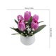thumbnail image 3 of Tulipanes Artificiales En Miniatura En Maceta – Flores Artificiales En Maceta para Decoración de Escritorio, Bonsái de Planta Verde Artificial para Estante o Mesa., 3 of 6