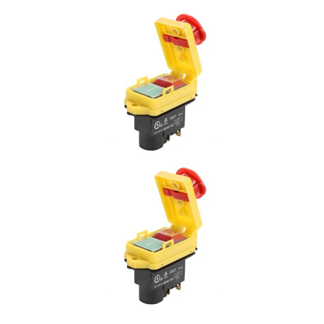Speravity Interruptor de máquina de pulir, reemplazo desmontable portátil, interruptores de amoladora de emergencia aislantes a prueba de Type3 NO3
