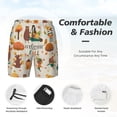 thumbnail image 5 of Sigee Autumn In The Forest Print Mens Swim Trunks with Compression Liner Quick Dry Swim Stretch Beach Shorts with Pockets,S-3XL, 5 of 7