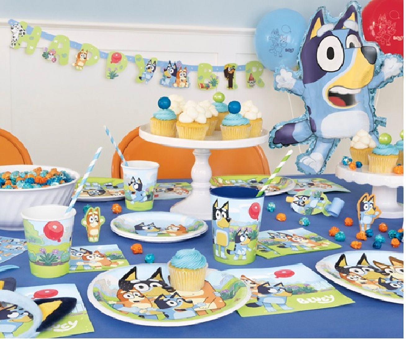 Unique Bluey Birthday Party Supplies Favors Bundle includes 12 Large Plastic Party Favor Tote Bags 13" x 11" and 1 Dinosaur Sticker Sheet