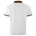 thumbnail image 5 of Paiwinds Men's Color Block Short Sleeve Half-Zip Stand Collar Pocket Casual Sportswear T-Shirt, 5 of 9