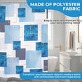 thumbnail image 6 of BSHAPPLUS Shower Curtain Set Textured Abstraction Bathroom Sets with Shower Curtain and Rugs Waterproof Shower Curtain 12 Hooks for Bathroom 71 x 71 inches, 6 of 10