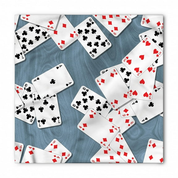 Casino Bandana, Playing Cards, Unisex Head and Neck Tie, by Ambesonne