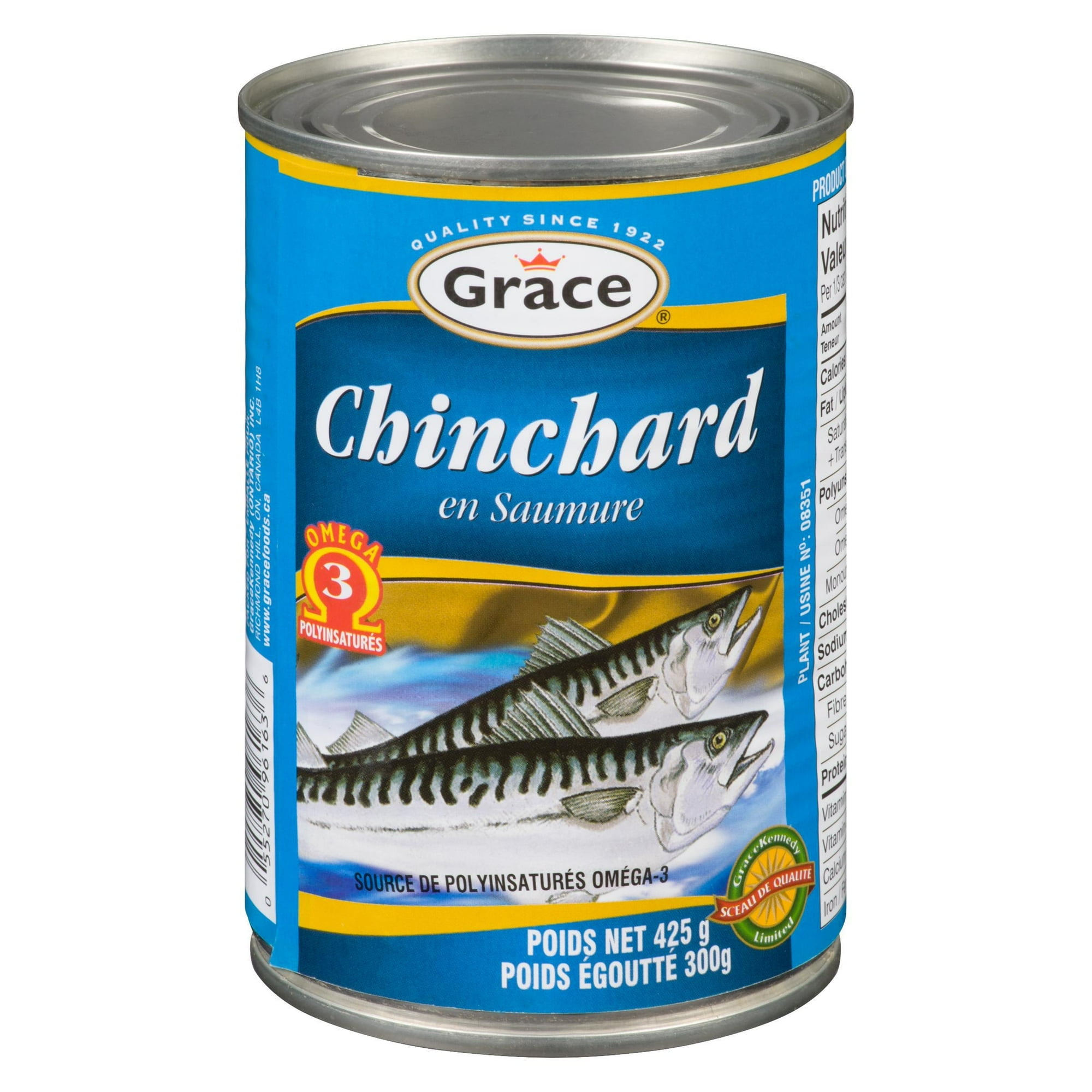 Grace Jack Mackerel in Brine, 443 g Can, Grace Jack Mackerel in Brine, 443 g Can