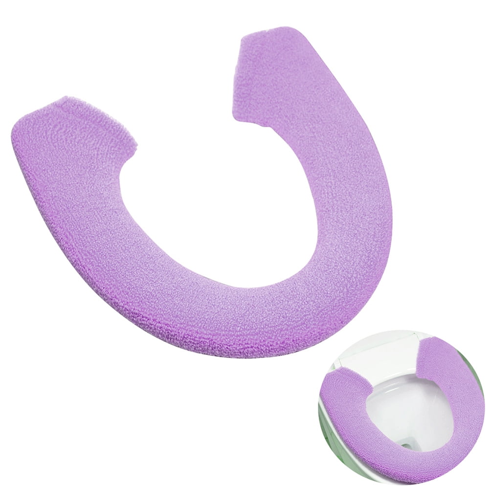 Purple BESTOMZ Soft Warm Thicken Toilet Seat Covers Button Style Toilet Seat Cushion Mat Pad 