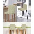 thumbnail image 5 of Green Floral Bar Stool Covers Set of 4, Vintage Rustic Botanical Spring Stretch Washable Bar Chair Covers with Backs, Removable Pub Counter Height Chair Cover for Kitchen Dining Room Cafe, 5 of 7