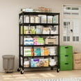 thumbnail image 5 of TrumanPick 6-Tier Wire Shelf 36"W x 16"D x 76"H Metal Storage Shelves with Wheels, Wire Rack, Heavy-Duty Garage Shelving Unit for Pantry, Kitchen, Black, 5 of 8