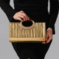 thumbnail image 6 of Jaucin Women's Glitter Embossed Evening Tote Bag Magnetic Top Handle Chain Shoulder Strap Clutch Wallet Wedding Clutch, 6 of 22