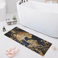 thumbnail image 7 of Leopard Cheetah Leaves Wood Bathroom Rug Non Slip Bathroom Mats Entry Door Soft Carpets for Kitchen Bedroom Living Room 39x20 inch, 7 of 7